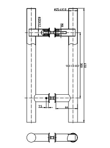 Ручка-скоба HC-0920-25/300-INOX #173459